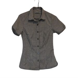 Icebreaker Wool Checkered Button Down Short Sleeve Shirt